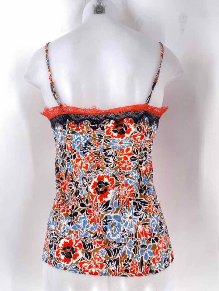 Size 4 VERONICA BEARD Orange Silk Shirt