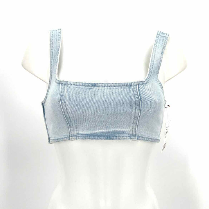 Size 0 GOOD AMERICAN Light Blue Denim Shirt