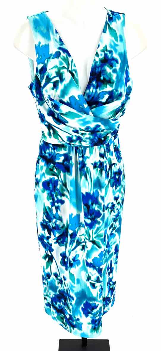 Size 6 DKNY Blue Print Dress