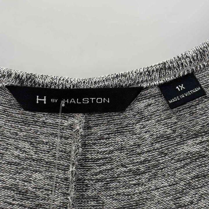 Size 1X HALSTON Gray Knit Dress