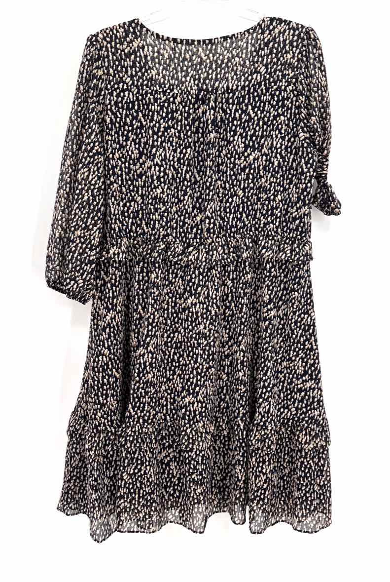 Size L SOFT SURROUNDINGS Black Print Dress