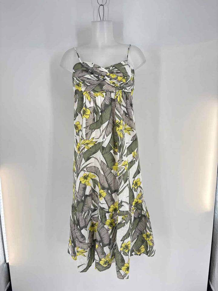 Size 2 Banana Republic Yellow Print Dress