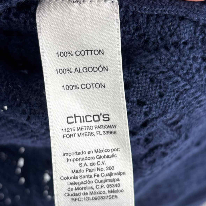 Size L Chico's Navy Knit Sweater