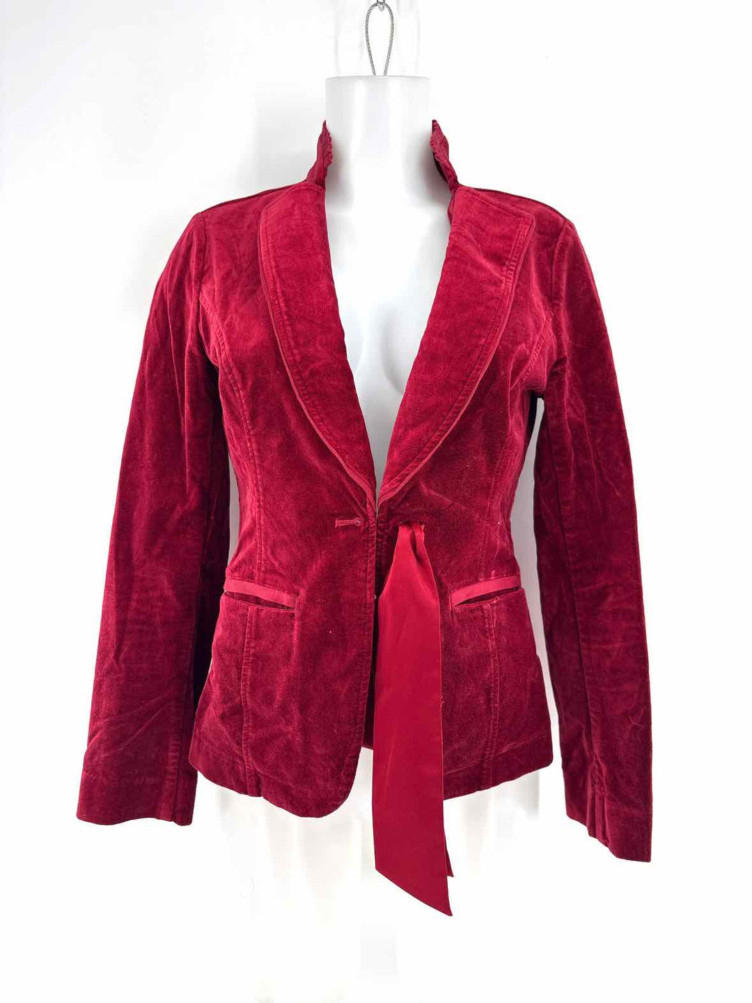 Size 4 White House Black Market Burgundy Jacket