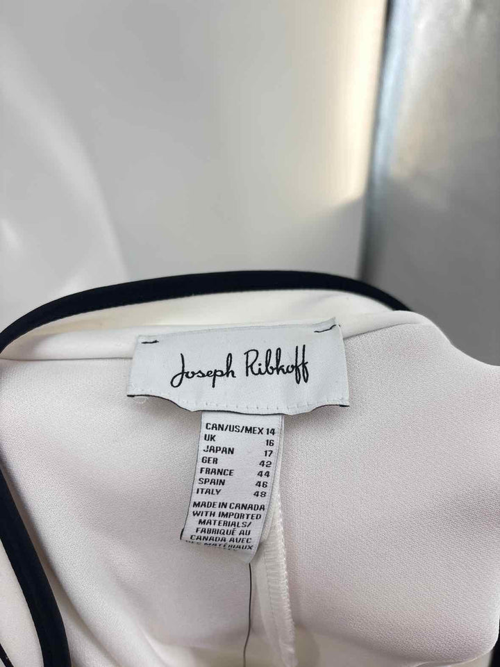 Size 14 JOSEPH RIBKOFF White Silk Blazer