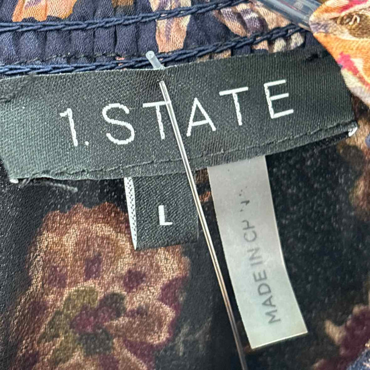 Size L 1. State Navy Sateen Dress