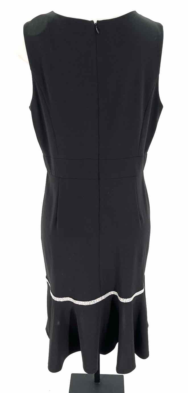 Size 14 R&M RICHARDS Black Rhinestone Dress