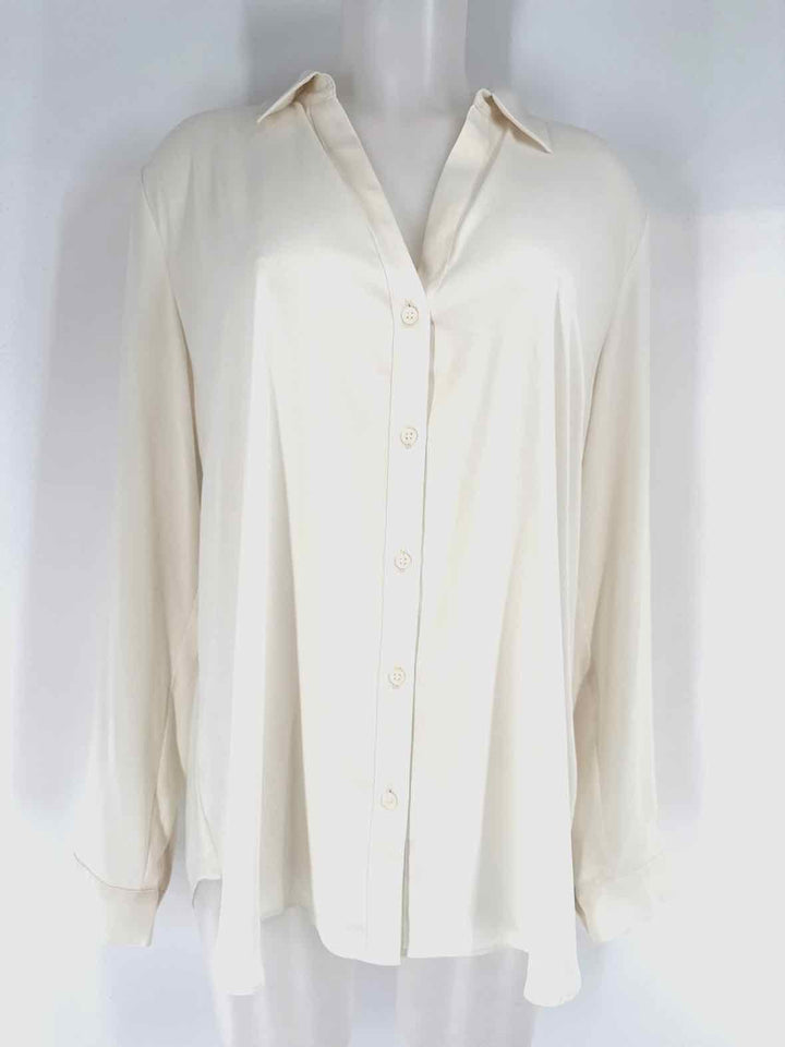 Size XL Ann Taylor Cream Shirt