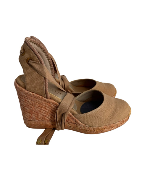 Shoe Size 36 Stuart Weitzman Pink Canvas Sandals