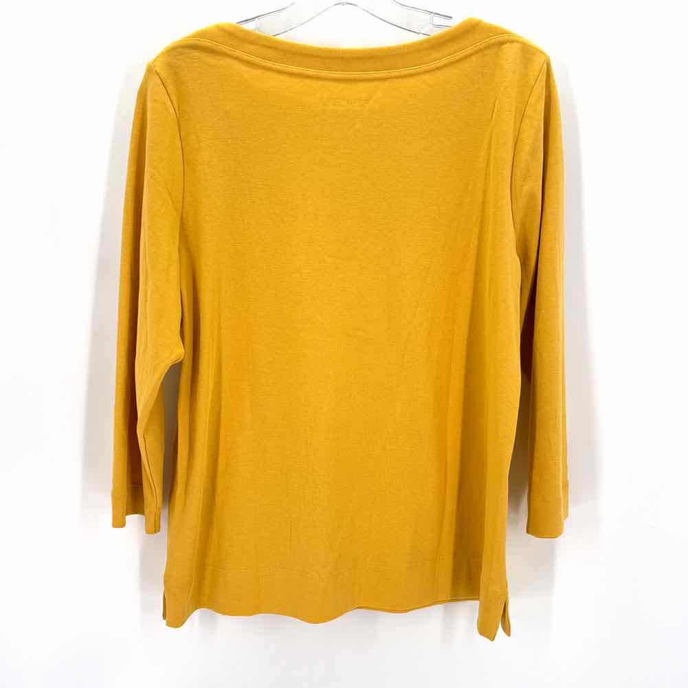 Size L Chico's Mustard Cotton Shirt
