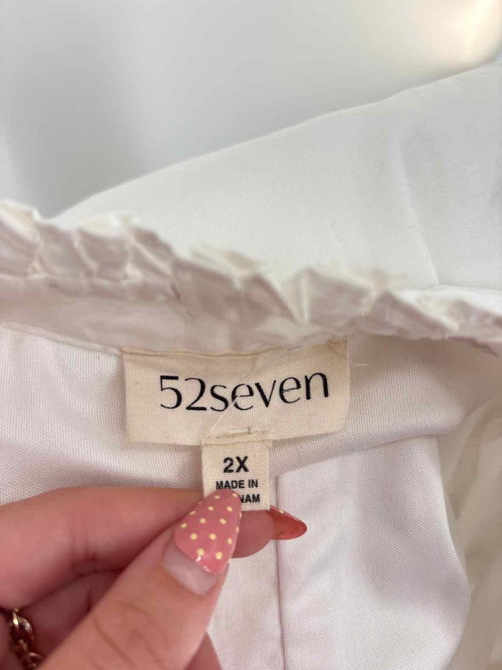 Size 2X White Cotton Dress