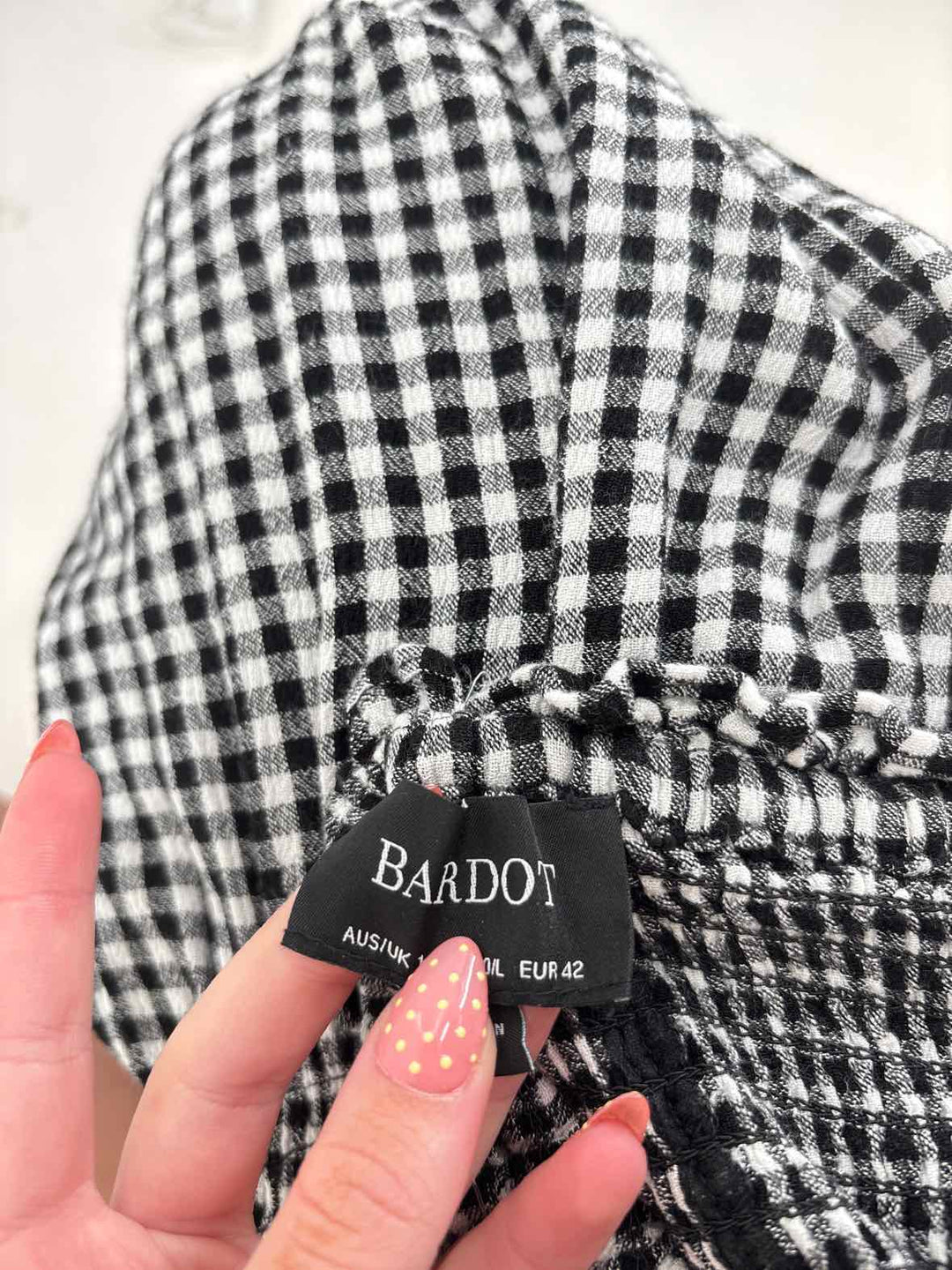 Size L Bardot Black/White Dress