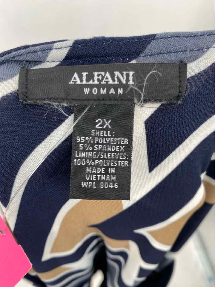 Size 2X ALFANI Multi-Color Shirt