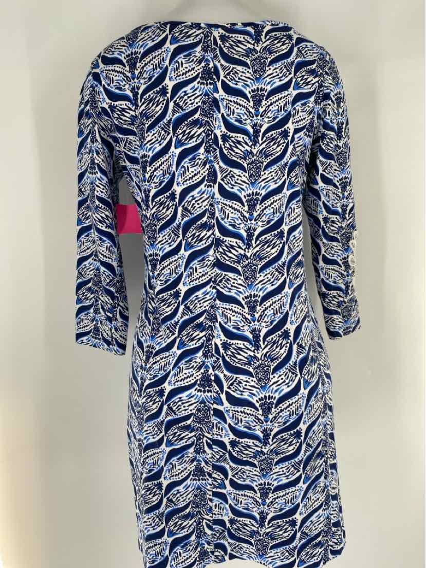 Size M Lilly Pulitzer Navy Print Dress
