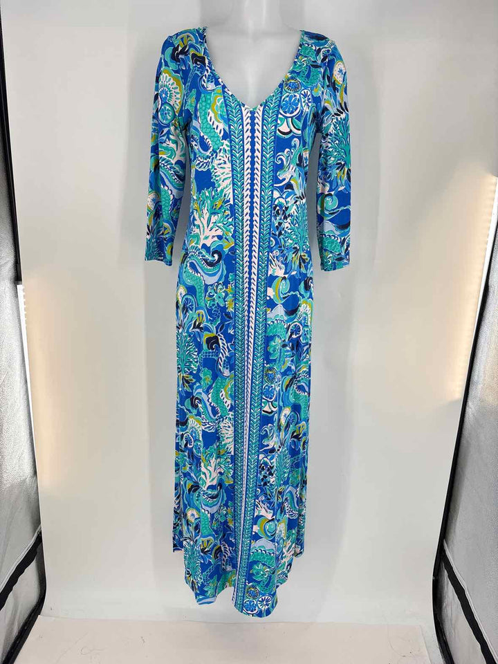 Size M Lilly Pulitzer Blue Print Dress