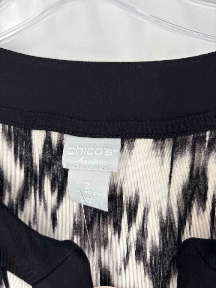 Size 12 Chico's Black/White Shirt