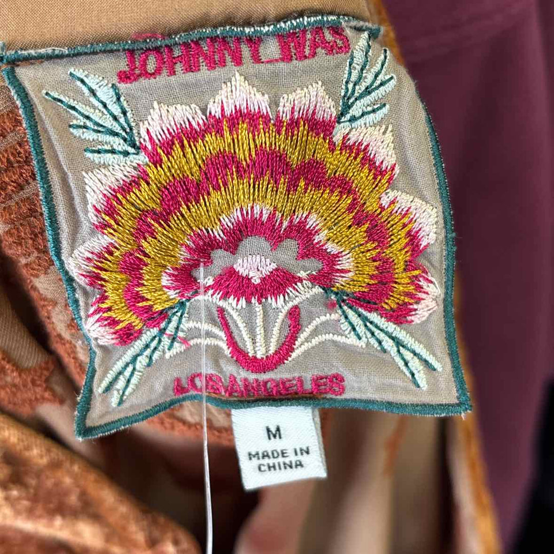 Size M Johnny Was Rust Velour Dress