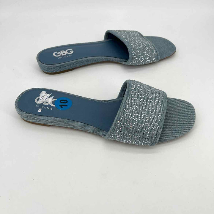 Shoe Size 10 Blue Denim Sandals