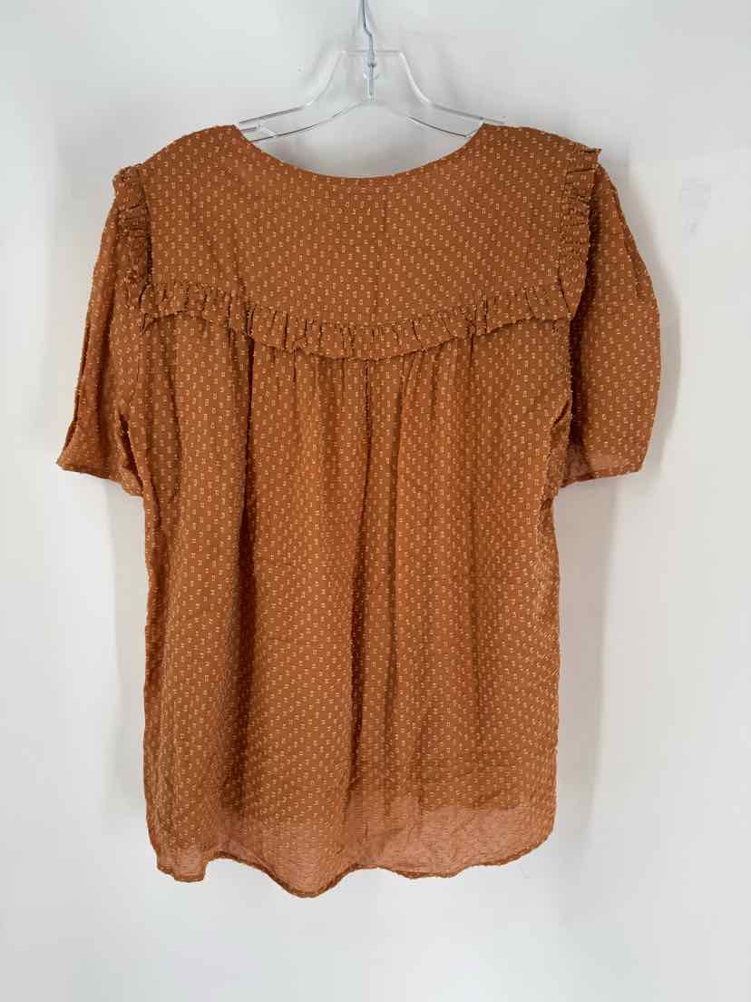 Size L Johnny Was Brown Shirt