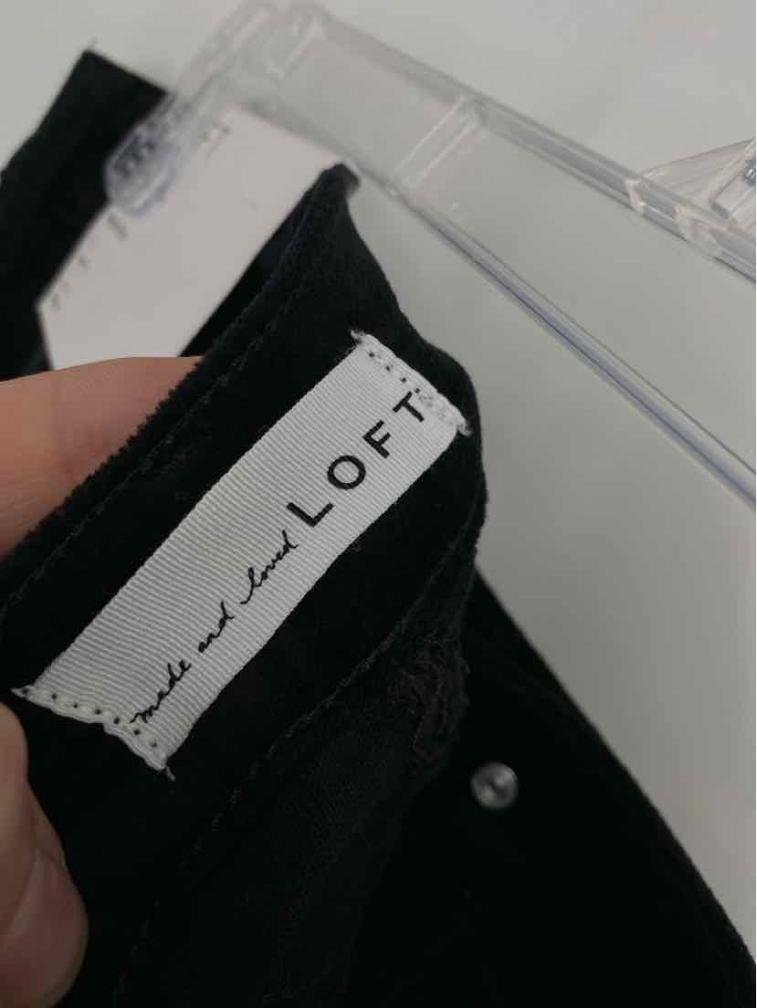 Size 31 Ann Taylor Black Velour Pants