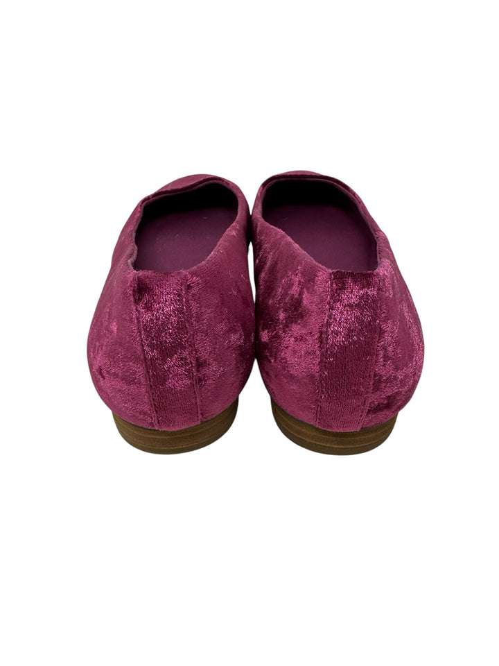 Shoe Size 9.5 Toms Purple Velour Flats
