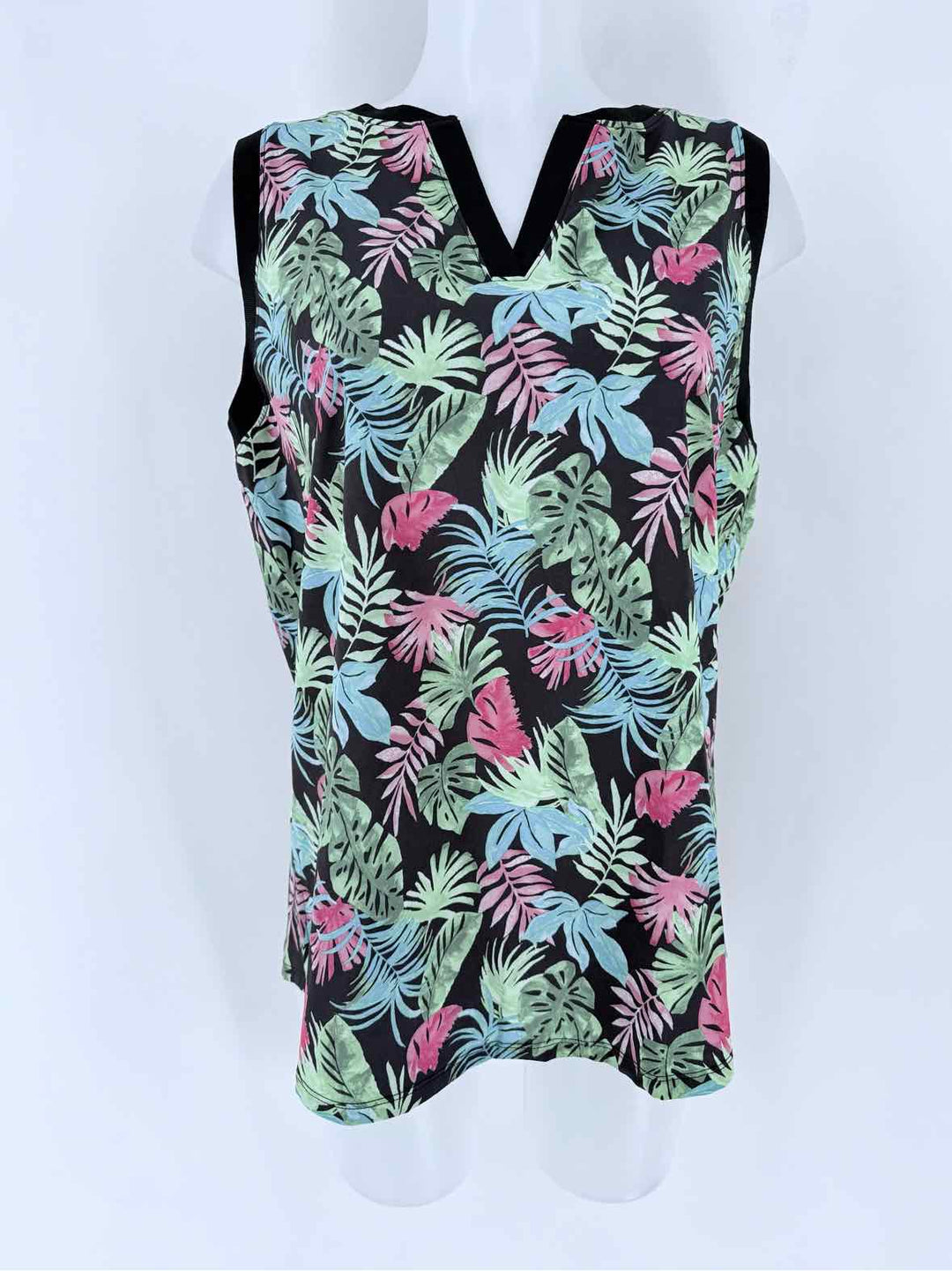 Size L Chico's Black Print Shirt