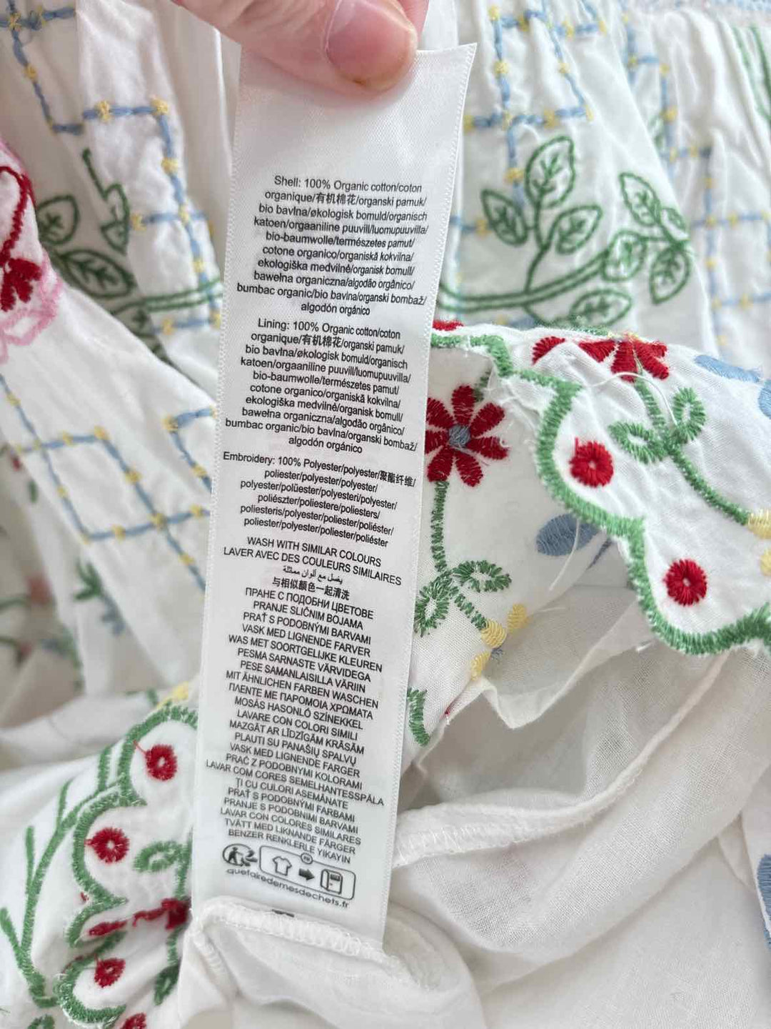 Size 12 White Print Shirt