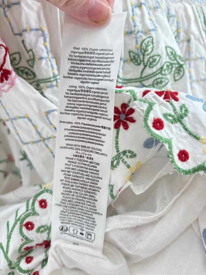 Size 12 White Print Shirt