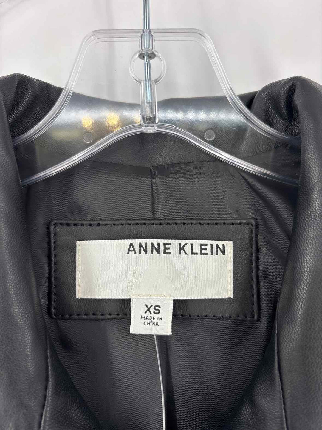 Size XS Anne Klein Black Leather Jacket