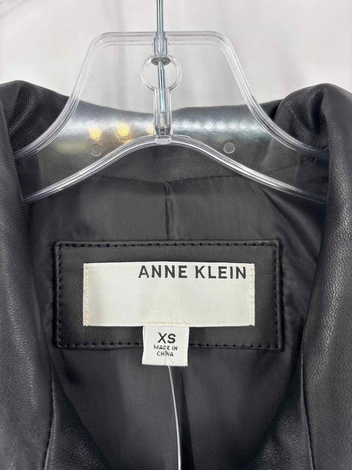Size XS Anne Klein Black Leather Jacket