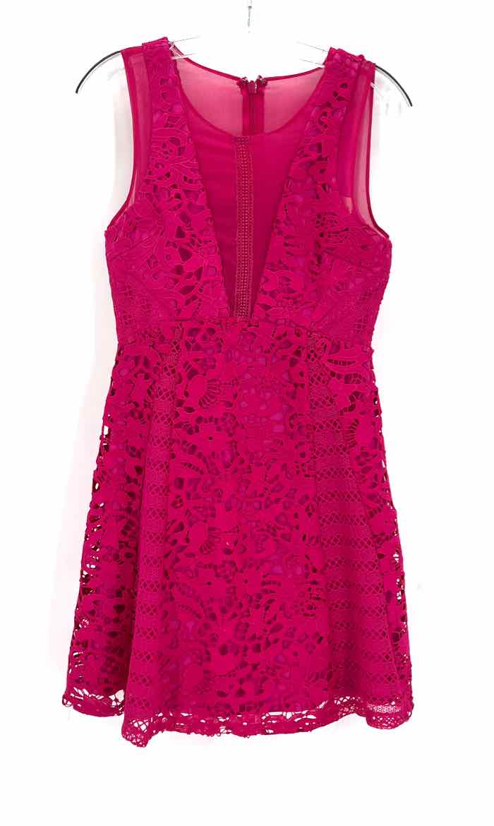 Size S Hot Pink Lace Dress