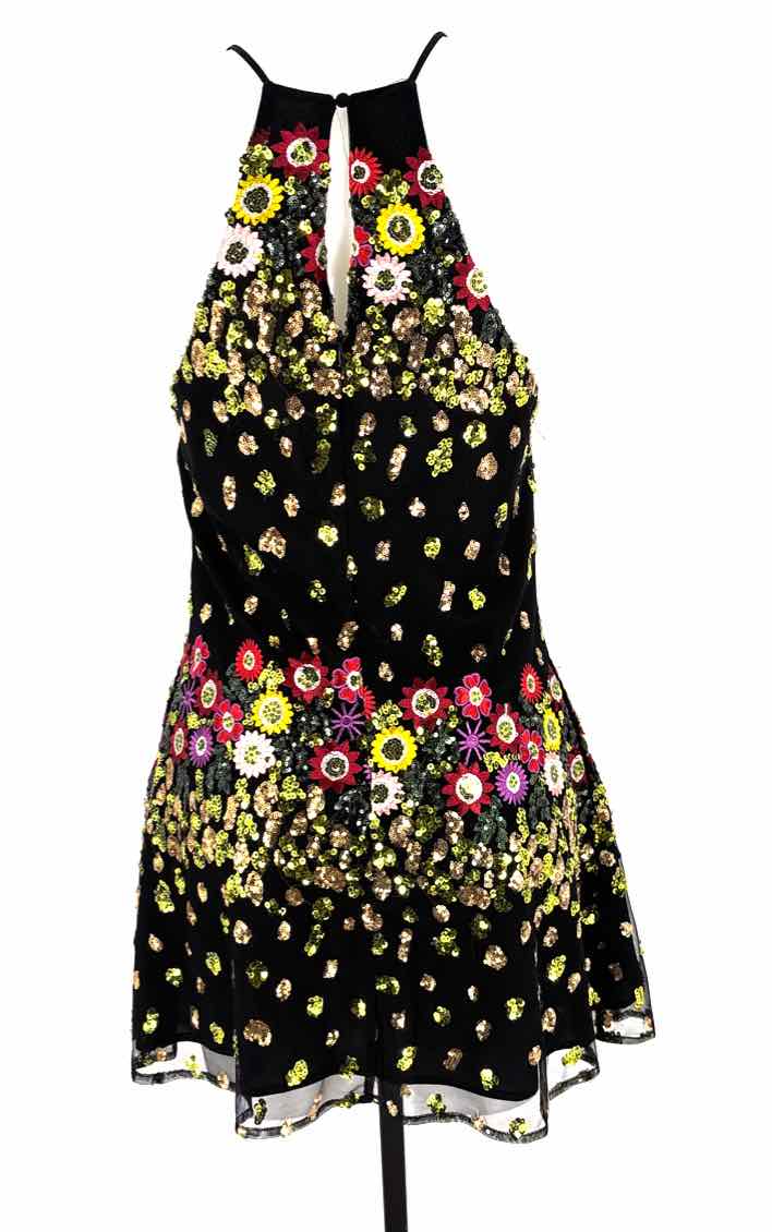 Size M LOVERS & FRIENDS Black Sequined Dress