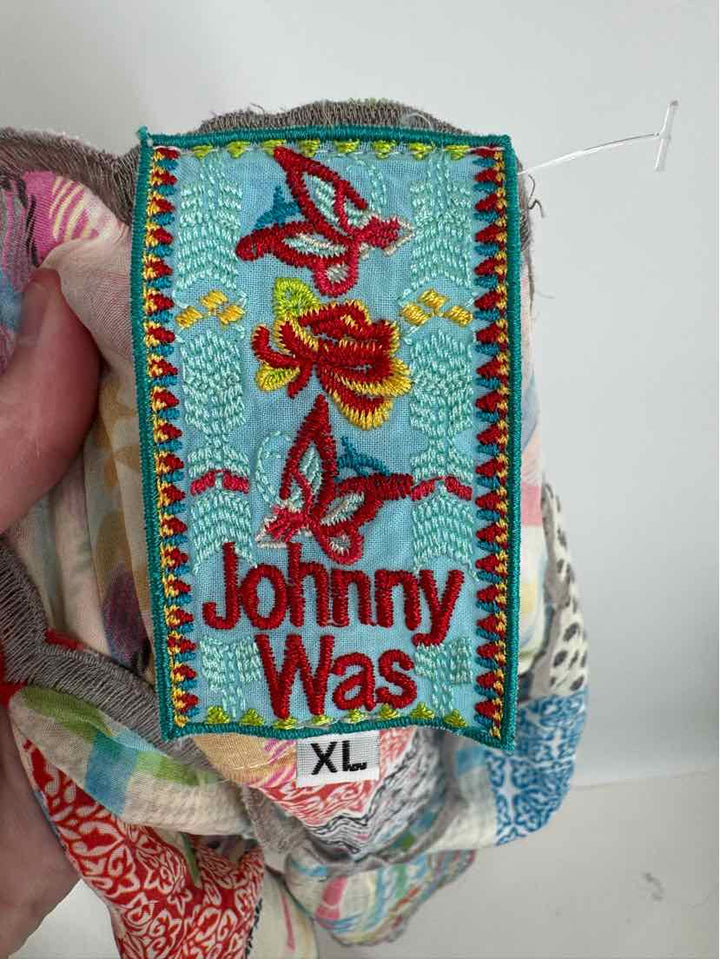 Size XL Johnny Was Multi-Color Silk Shirt