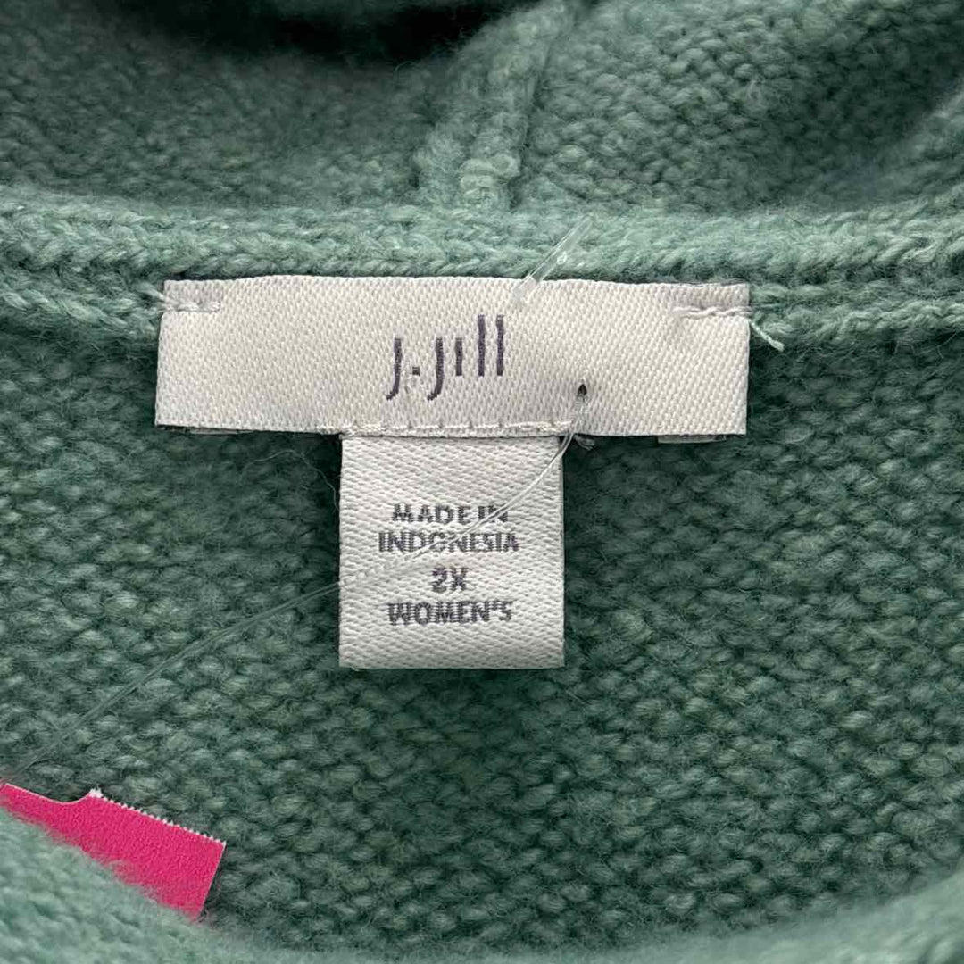 Size 2X J JILL Green Knit Skirt