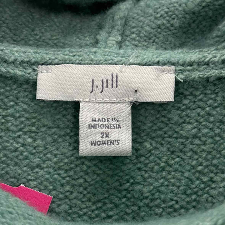 Size 2X J JILL Green Knit Skirt