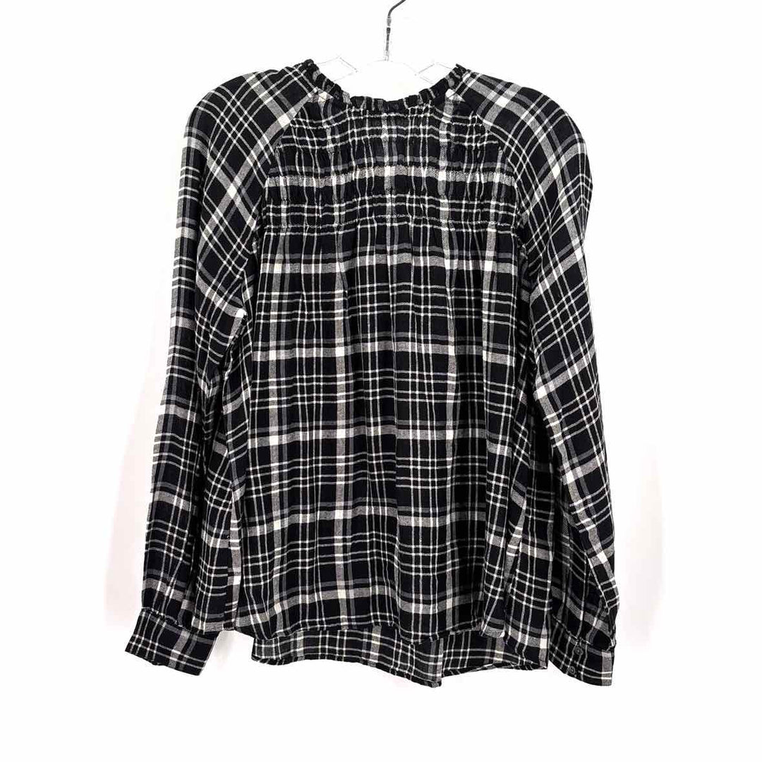 Size M LUCKY Black Print Shirt