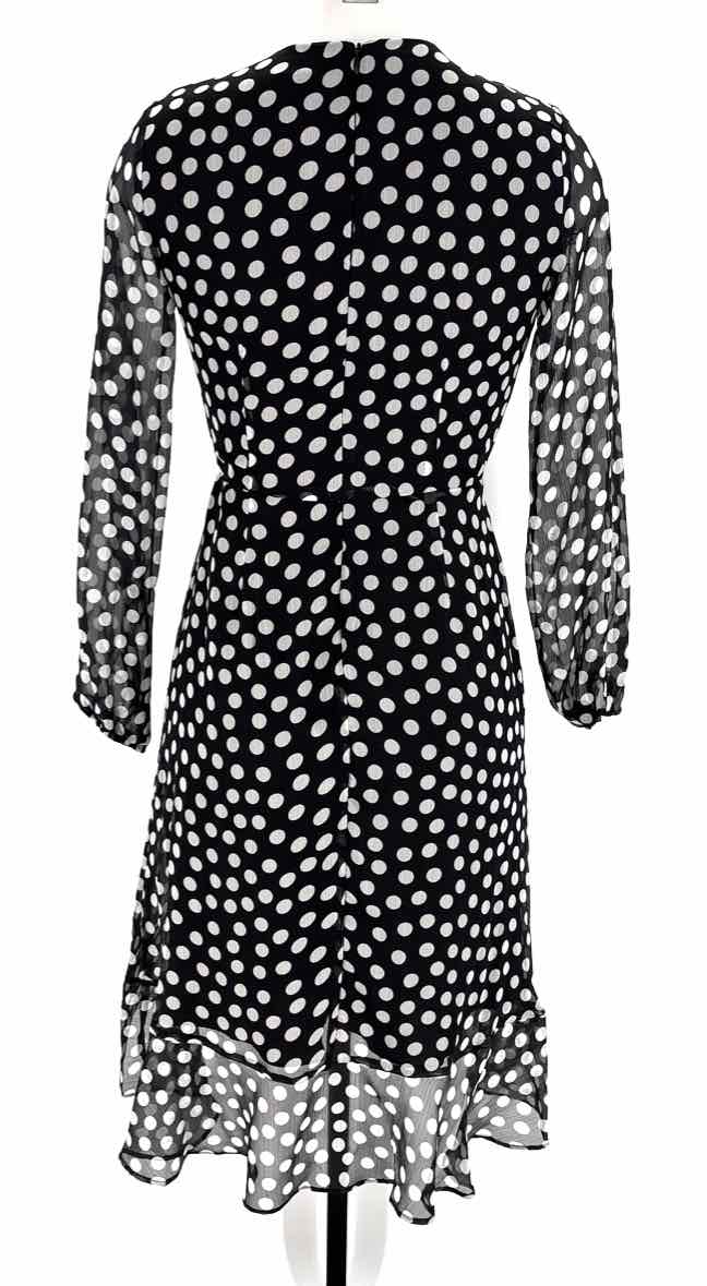 Size 2 TAYLOR Black/White Dress