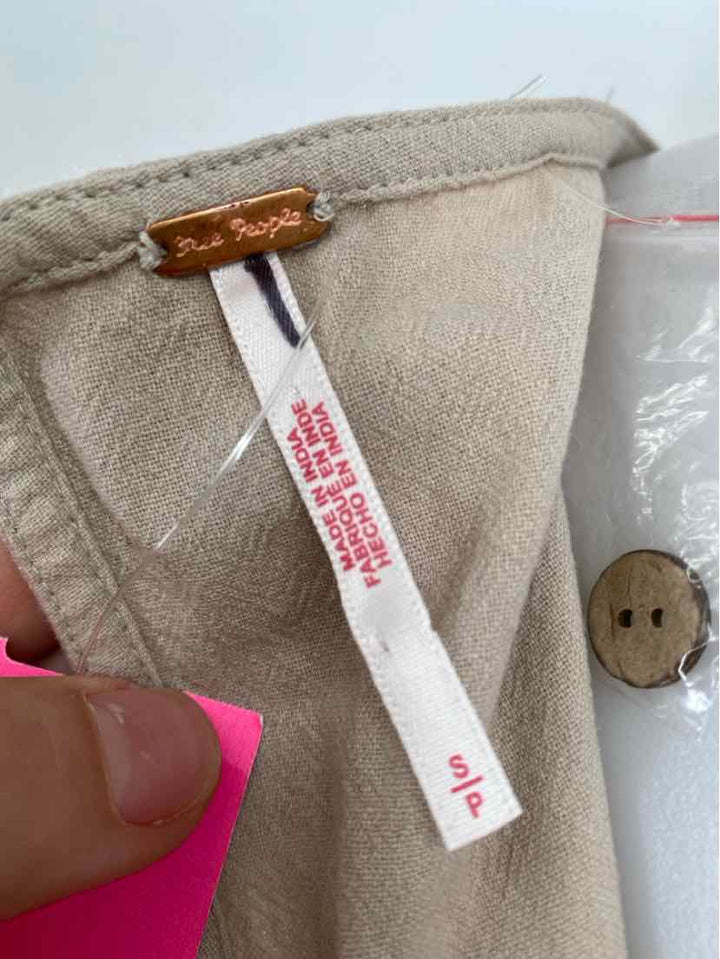 Size S FREE PEOPLE Tan Dress