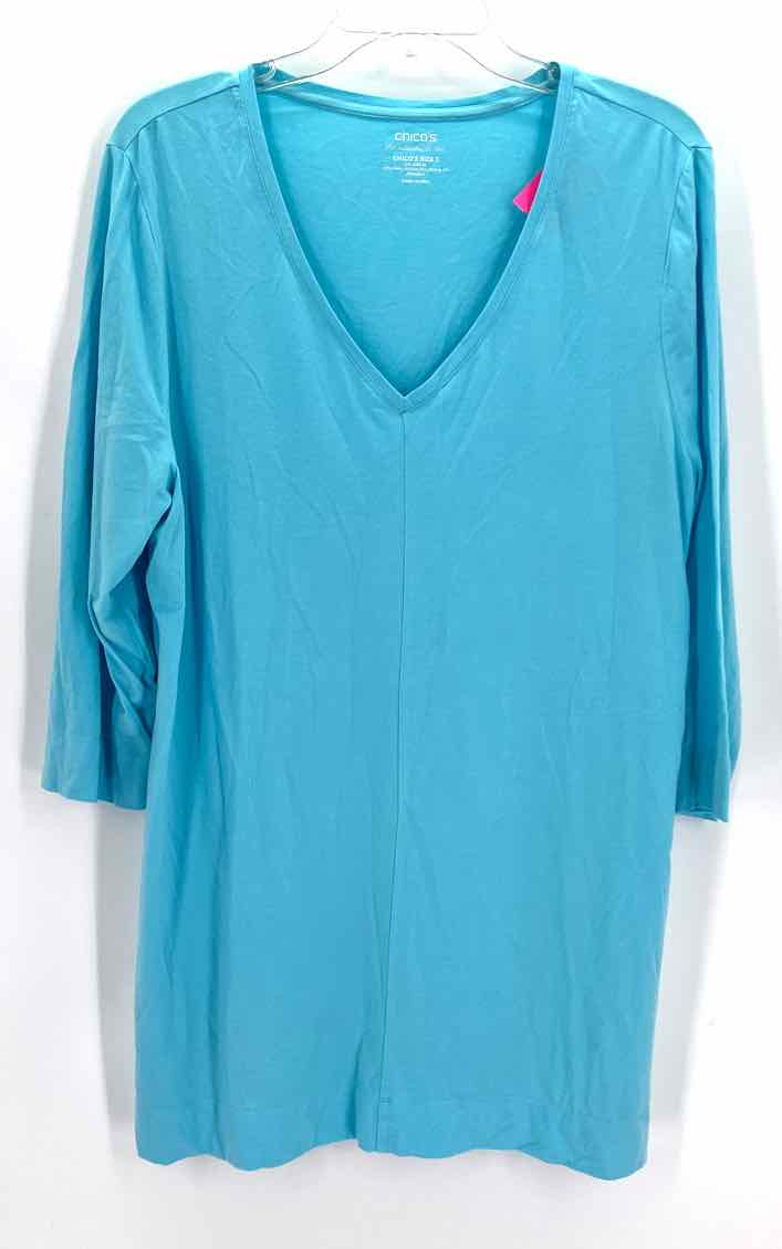 Size XL Chico's Teal Cotton Shirt