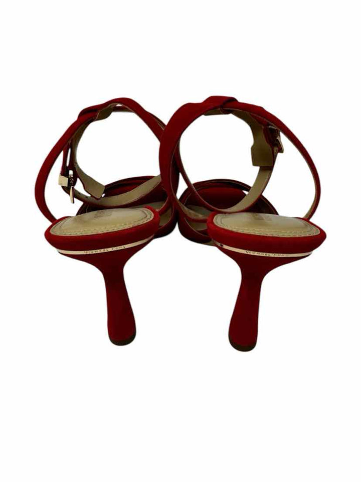Shoe Size 10 Michael Kors Red Suede Pumps