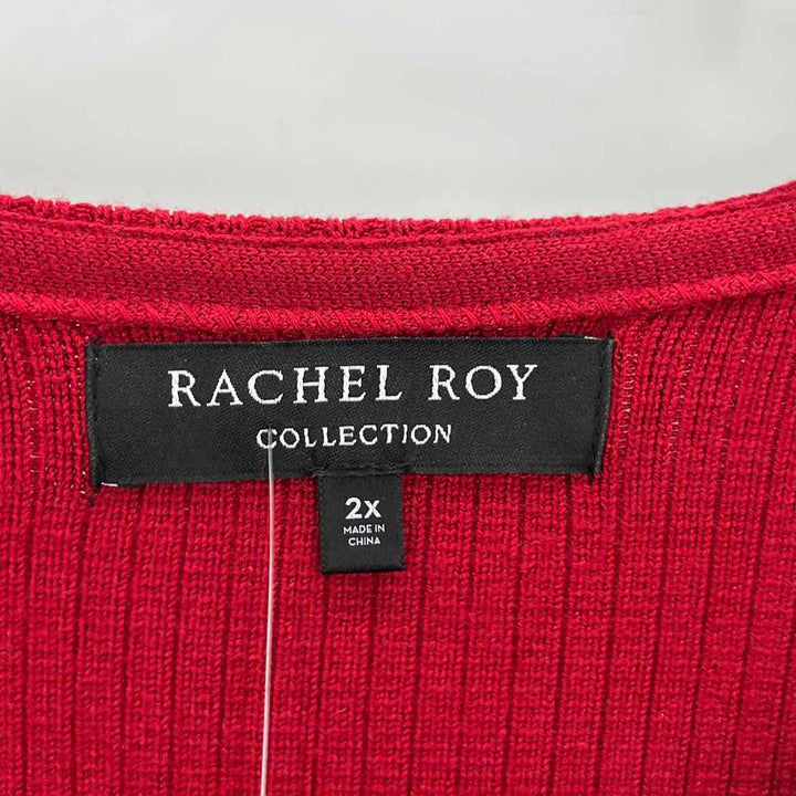 Size 2X RACHEL ROY Red Knit Dress