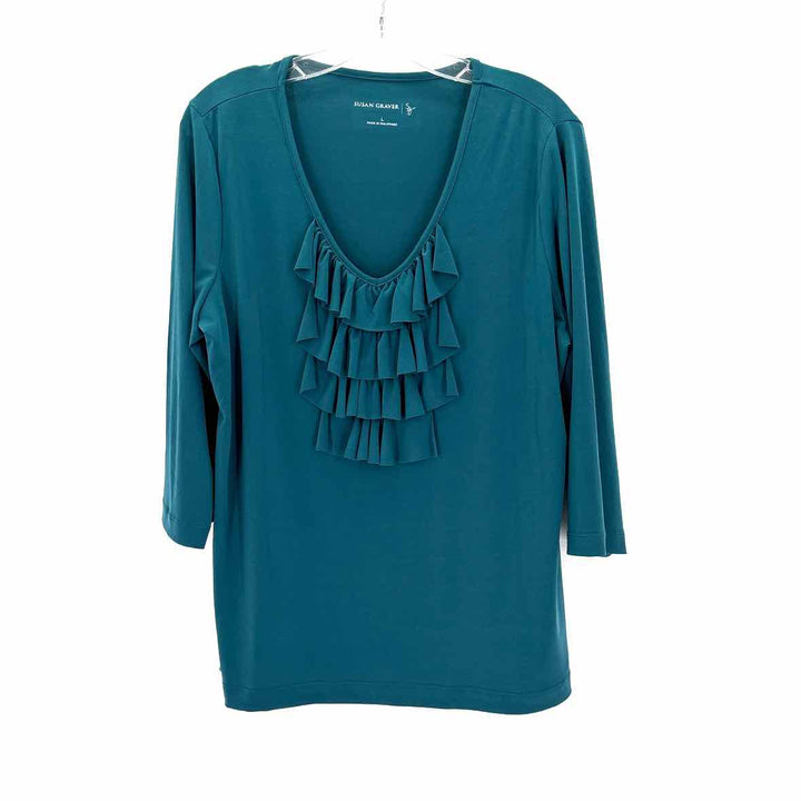 Size L SUSAN GRAVER Green Shirt