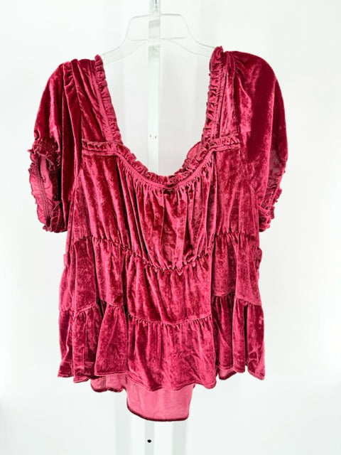 Size 22/24 Torrid Red Velour Shirt