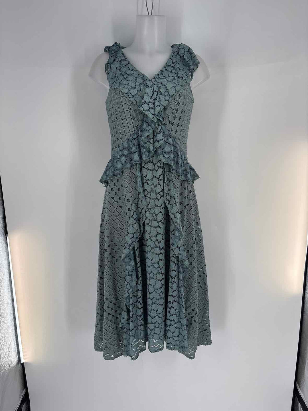 Size 6 Anthropologie Green Lace Dress