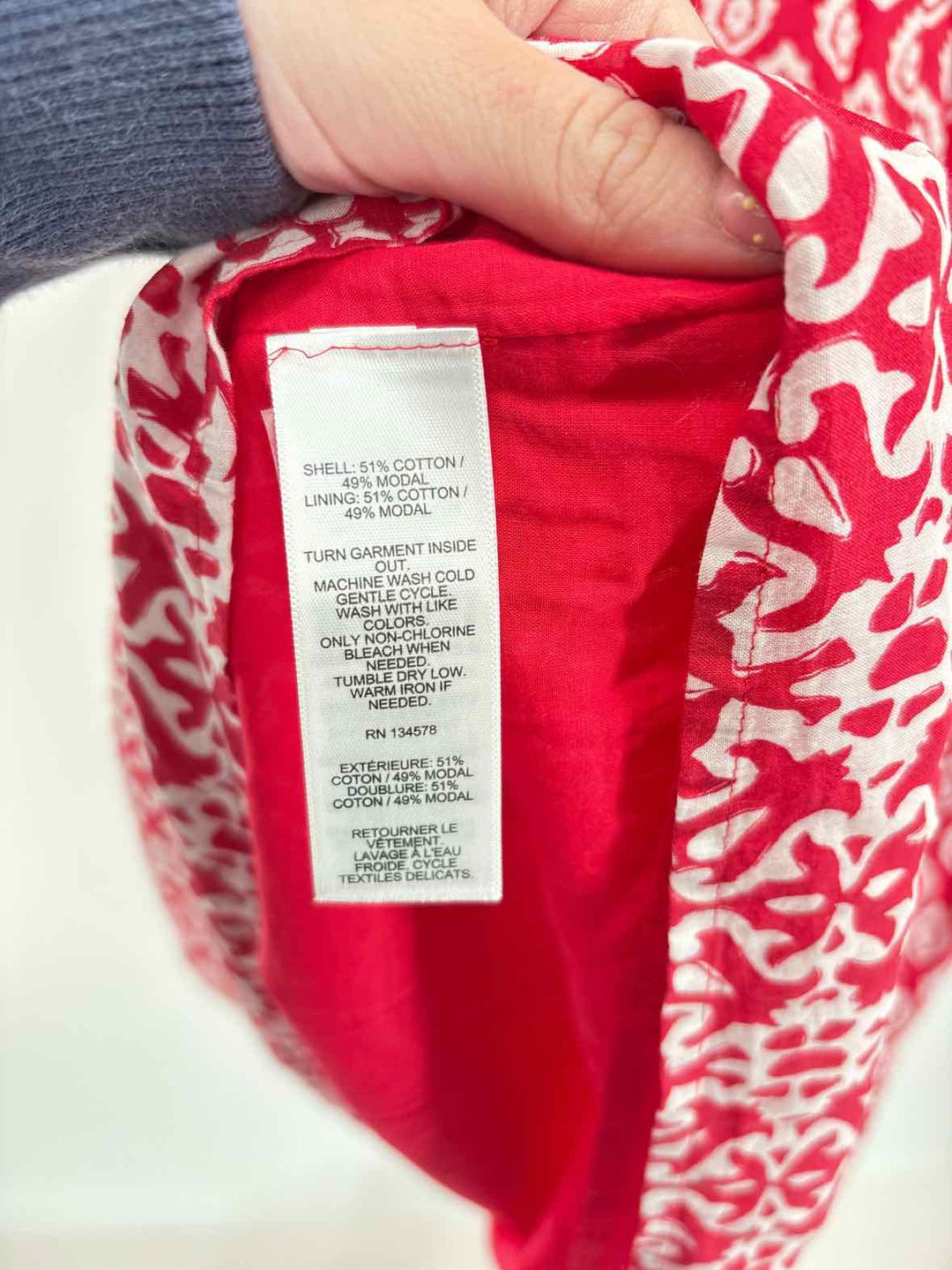 Size M Vineyard Vines Red Print Dress