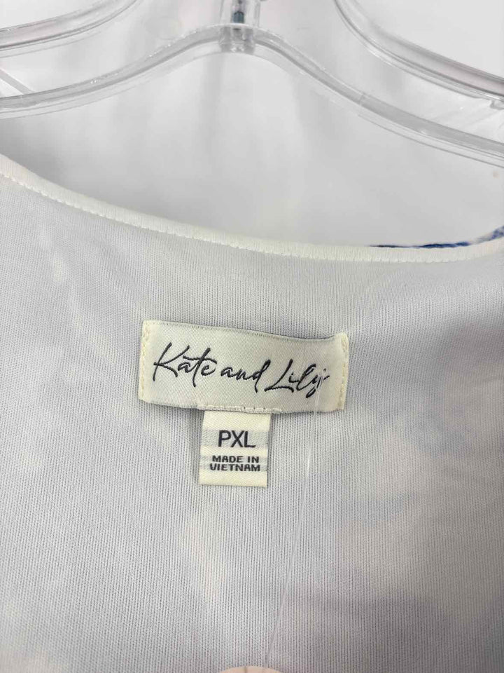 Size XL Blue Print Dress