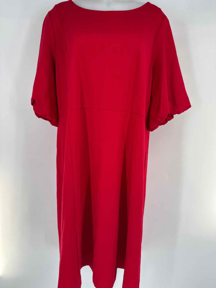 Size 2X J JILL Red Cotton Dress