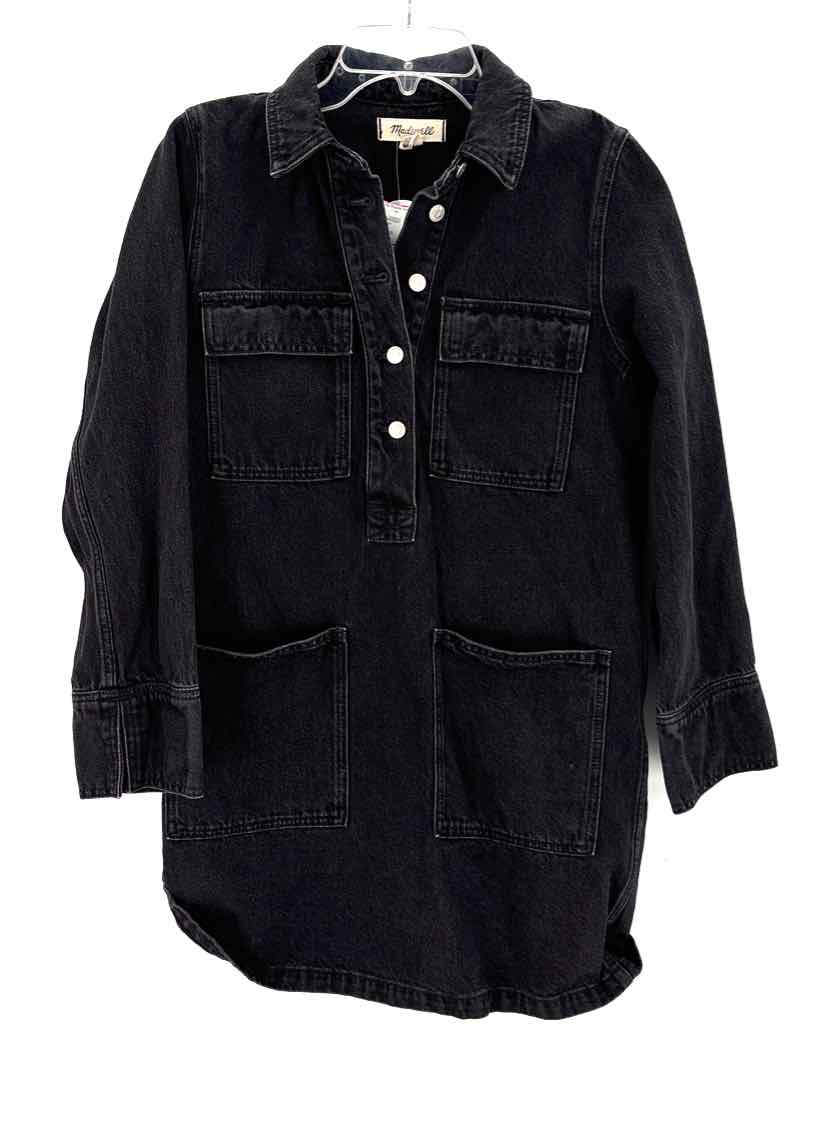 Size S MADEWELL Black Denim Dress