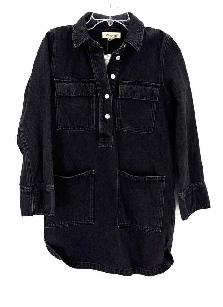 Size S MADEWELL Black Denim Dress