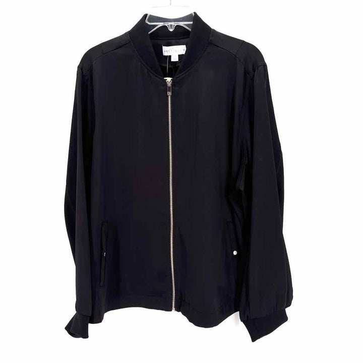 Size 1X Black Satin Jacket